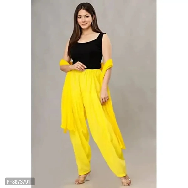Endfashion Women's Semi Patiala Salwar with Dupatta – Cotton Blend - 42, Yellow