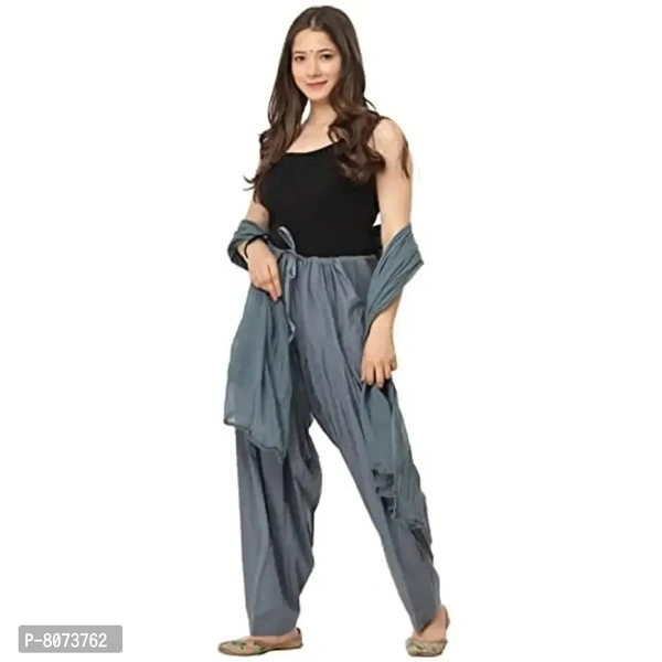Endfashion Women's Semi Patiala Salwar with Dupatta – Cotton Blend - 42, Gray