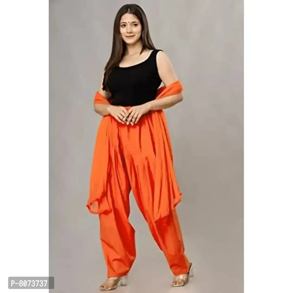 Endfashion Women's Semi Patiala Salwar with Dupatta – Cotton Blend - 42, Orange