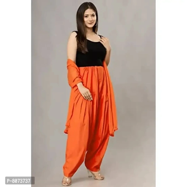 Endfashion Women's Semi Patiala Salwar with Dupatta – Cotton Blend - 42, Orange