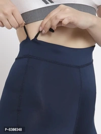 Elegant Poly Lycra Solid Sports Tights For Women - XL