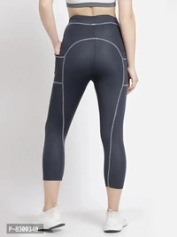 Elegant Poly Lycra Solid Sports Tights For Women - XL