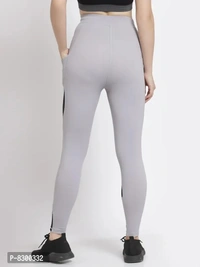 Elegant Poly Lycra Solid Sports Tights For Women - L