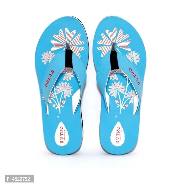 Women's Stylish and Trendy Brown Printed EVA Slippers - 6