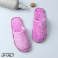 Stunning Purple Fur Solid Room Slippers For Women - 3