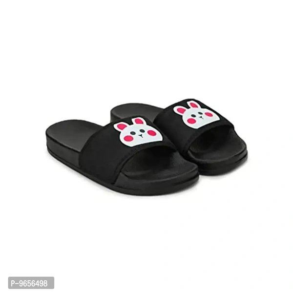 FOOTOX BE YOUR LABEL Women's Flipflop & Slipper FWF-02 (Black, numeric_7) - 7