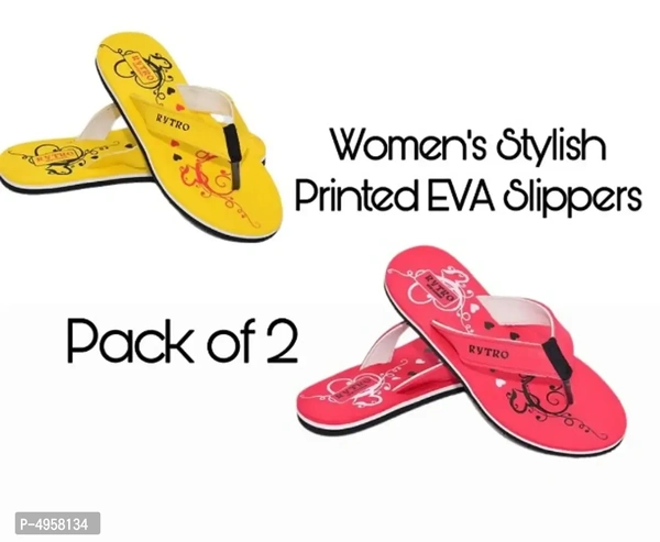Stylish and Trendy EVA Slippers Pack of 2 - 4