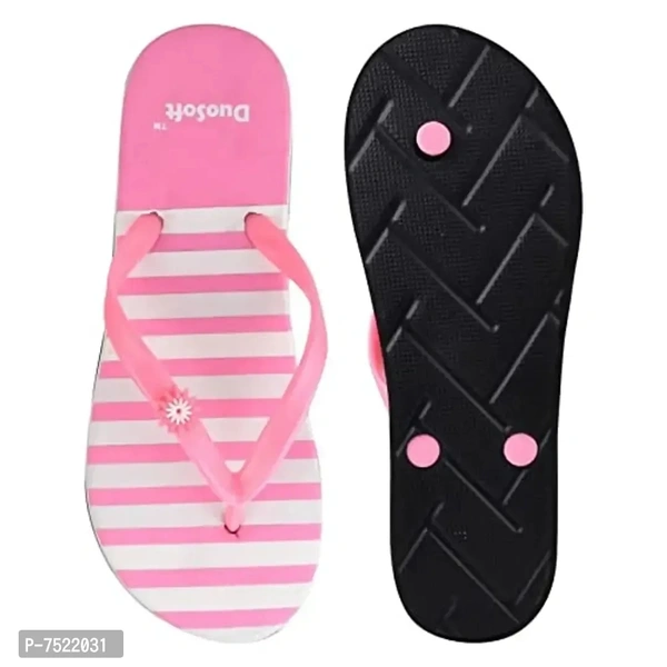 Duosoft EVA Padded Heel Flip Flop Slippers for Women & Girls – Pack of 2 - 5