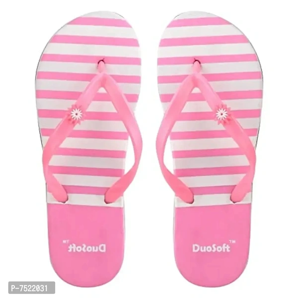 Duosoft EVA Padded Heel Flip Flop Slippers for Women & Girls – Pack of 2 - 8