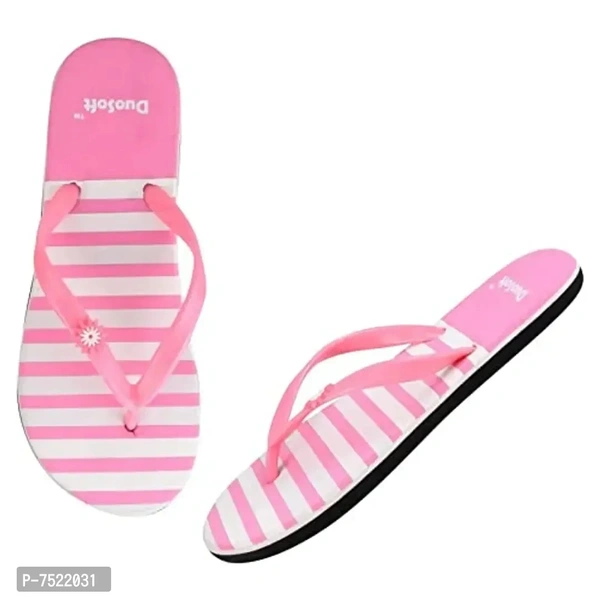 Duosoft EVA Padded Heel Flip Flop Slippers for Women & Girls – Pack of 2 - 9