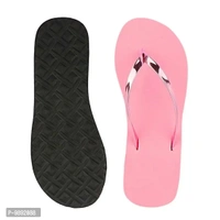 Elegant Pink Synthetic Solid Flip Flops For Women - 5