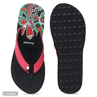 Duosoft Stylish Comfort Super Soft, Fabrication Flip Flop Slippers For Womens Girls, Material: Eva, (Ds-002-Mix_Ds-009-Blk), Size: 4 To 8, Pack Of 2.Size:  - 7