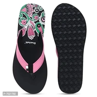 Duosoft Stylish Comfort Super Soft, Fabrication Flip Flop Slippers For Womens Girls, Material: Eva, (Ds-002-Mix_Ds-009-Blk), Size: 4 To 8, Pack Of 2. - 7