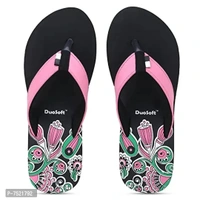 Duosoft Stylish Comfort Super Soft, Fabrication Flip Flop Slippers For Womens Girls, Material: Eva, (Ds-002-Mix_Ds-009-Blk), Size: 4 To 8, Pack Of 2. - 9