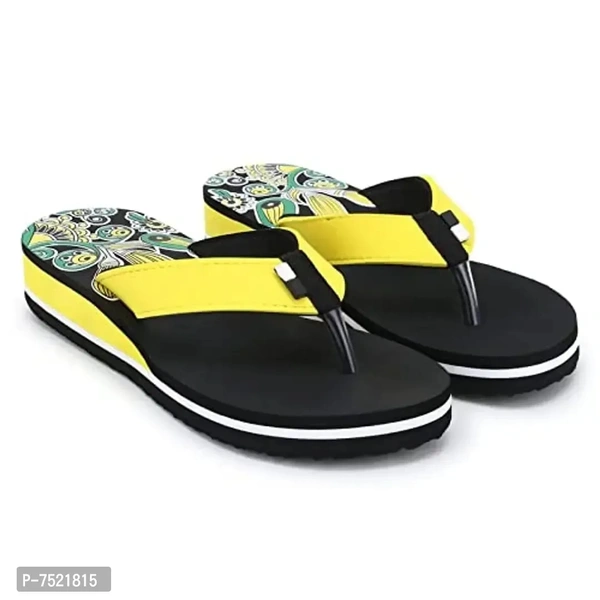 Duosoft Stylish Comfort Super Soft, Fabrication Flip Flop Slippers For Womens Girls, Material: Eva, (Ds-002-Mix_Ds-009-Blk), Size: 4 To 8, Pack Of 2. - 5