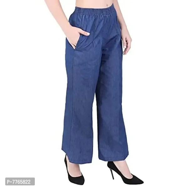 Aglobi Women's/Girl's Fancy Elegant Trendy Glamorous Denim Palazzo - 32