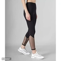 FAIRIANO Gym wear Workout Leggings Tights Ankle Length Stretchable Sports Leggings Yoga Track Pants for Girls Women - Black, S