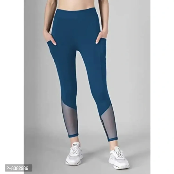 FAIRIANO Gym wear Workout Leggings Tights Ankle Length Stretchable Sports Leggings Yoga Track Pants for Girls Women - S