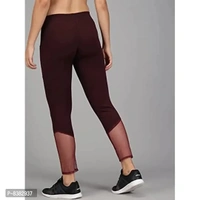 FAIRIANO Gym wear Workout Leggings Tights Ankle Length Stretchable Sports Leggings Yoga Track Pants for Girls Women - Brown, M