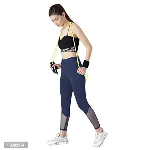 FAIRIANO Gym wear Workout Leggings Tights Ankle Length Stretchable Sports Leggings Yoga Track Pants for Girls Women - L