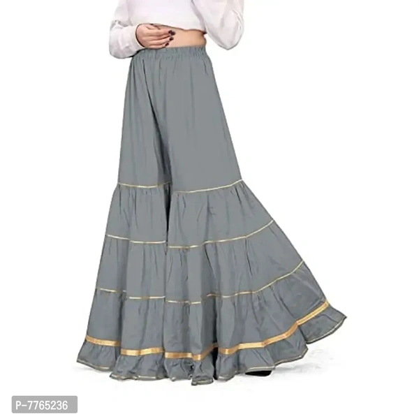 Aglobi Womens/Girls Gorgeous Trendy Sarara Palazzo - Gray, 32