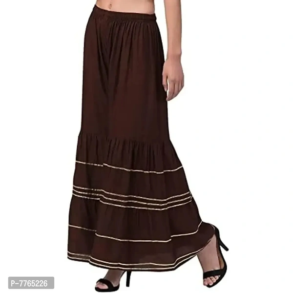 Aglobi Womens/Girls Gorgeous Trendy Sarara Palazzo - 30, Brown
