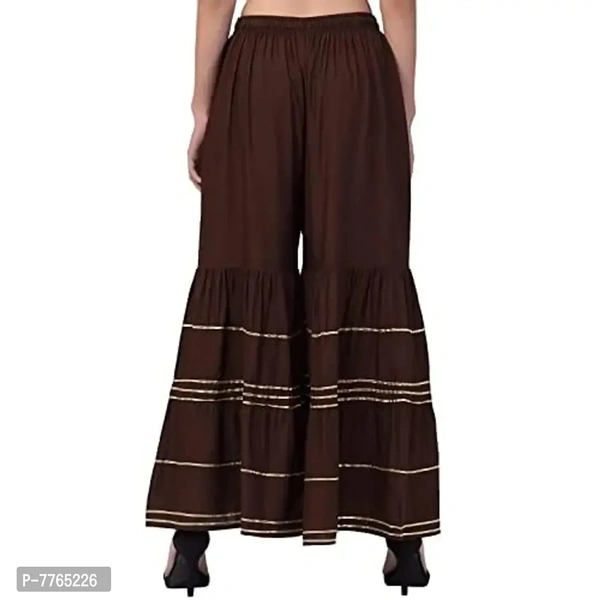 Aglobi Womens/Girls Gorgeous Trendy Sarara Palazzo - 30, Brown