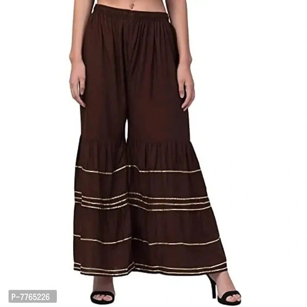 Aglobi Womens/Girls Gorgeous Trendy Sarara Palazzo - 30, Brown