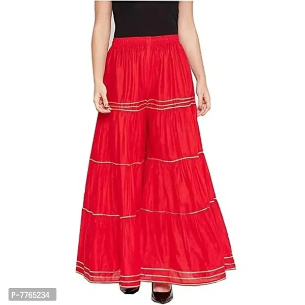Aglobi Womens/Girls Gorgeous Trendy Sarara Palazzo (30, Red) - Red, 30