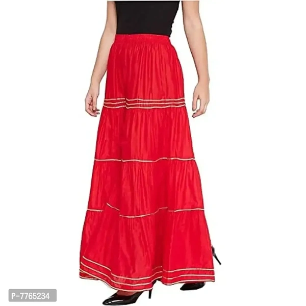 Aglobi Womens/Girls Gorgeous Trendy Sarara Palazzo (30, Red) - Red, 30