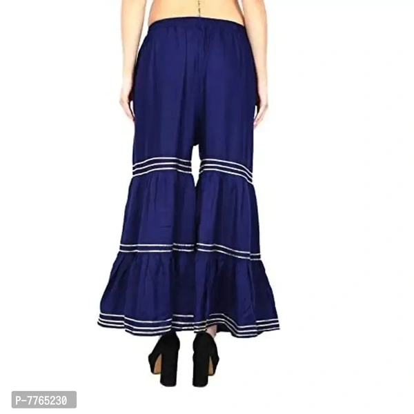 Aglobi Womens/Girls Gorgeous Trendy Sarara Palazzo (30, NavyBlue) - Navy Blue, 30