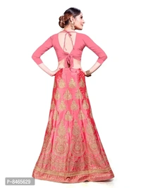 Women Pink Colour Silk Embrodeired Lehenga Choli (2.5 Mtr)