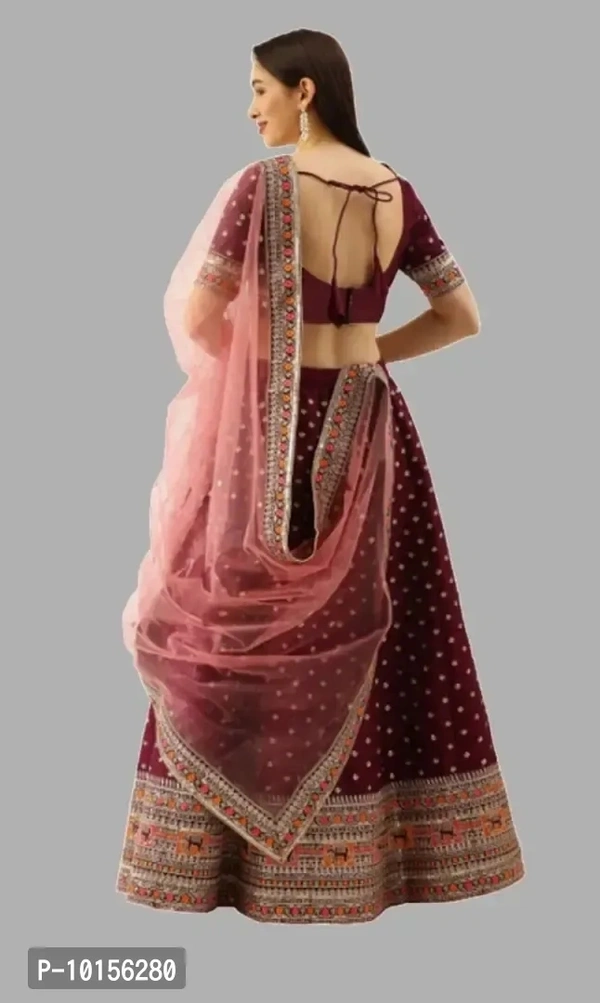 Fancy Satin Lehenga Choli For Women
