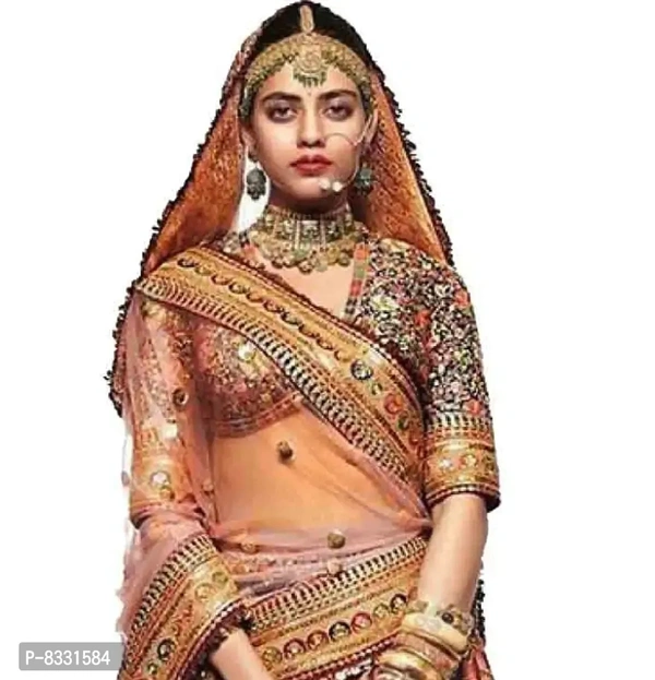 Stylish Multicoloured Satin Lehenga with Choli And Dupatta Set For Women