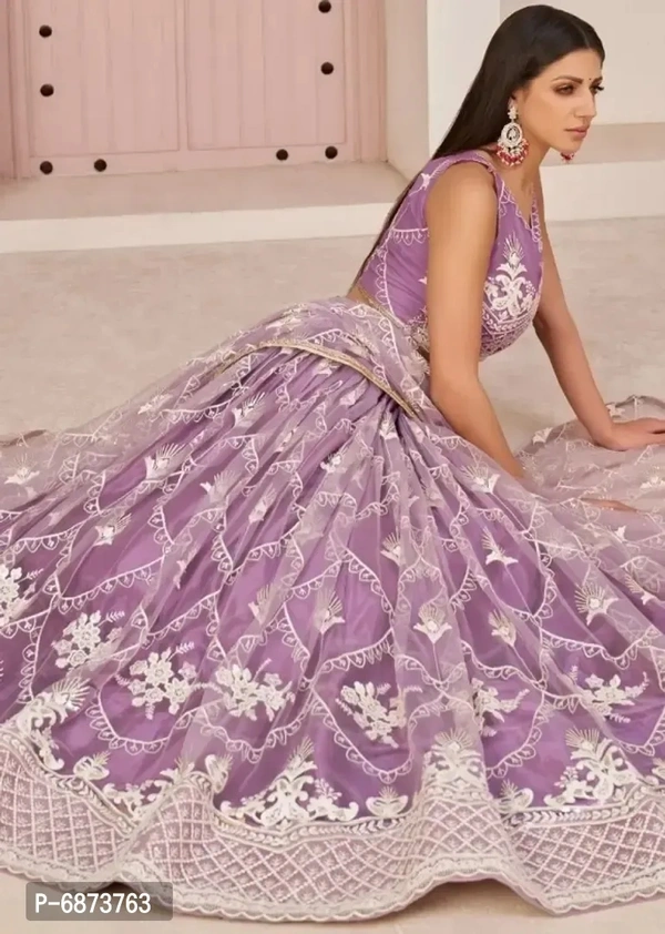 Women Latest Designer Organza Embroidery Work Lehenga Choli