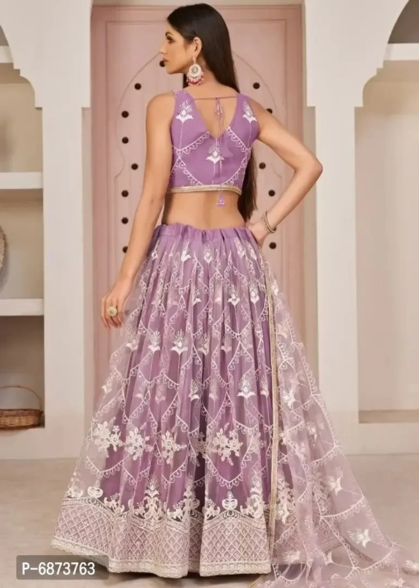 Women Latest Designer Organza Embroidery Work Lehenga Choli