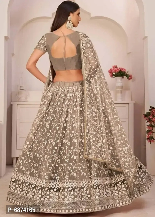 Stylish Fancy Organza Net Designer Velvet Embroidery Work Lehenga Choli For Women