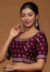 Trendy Women Embroidered Semi Stitched Lehenga Choli&nbsp;&nbsp;(Purple)