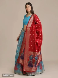 Women  Jacquard Semi Stitched Lehenga Choli