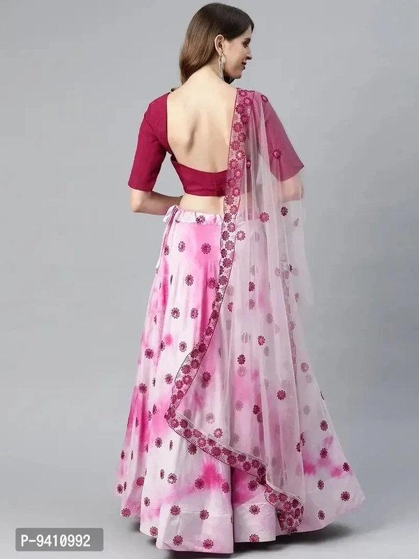 Trendy White Georgette Lehenga Choli With Dupatta Set For Women