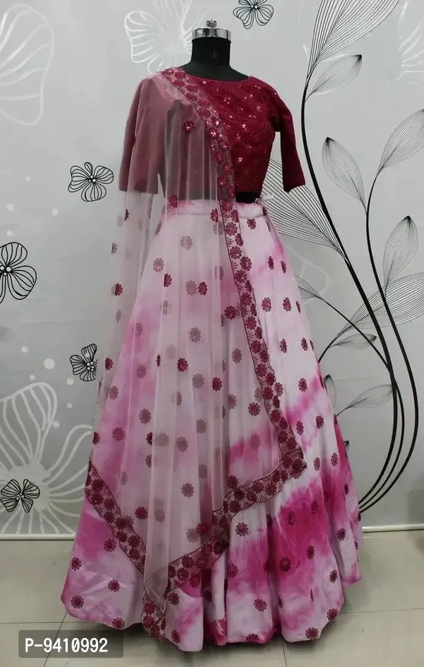 Trendy White Georgette Lehenga Choli With Dupatta Set For Women