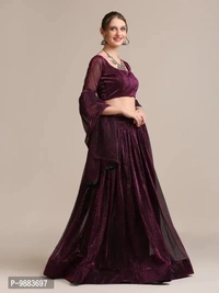 Women Crepe Semi Stitched Lehenga Choli