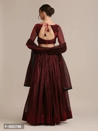 Women Crepe Semi Stitched Lehenga Choli