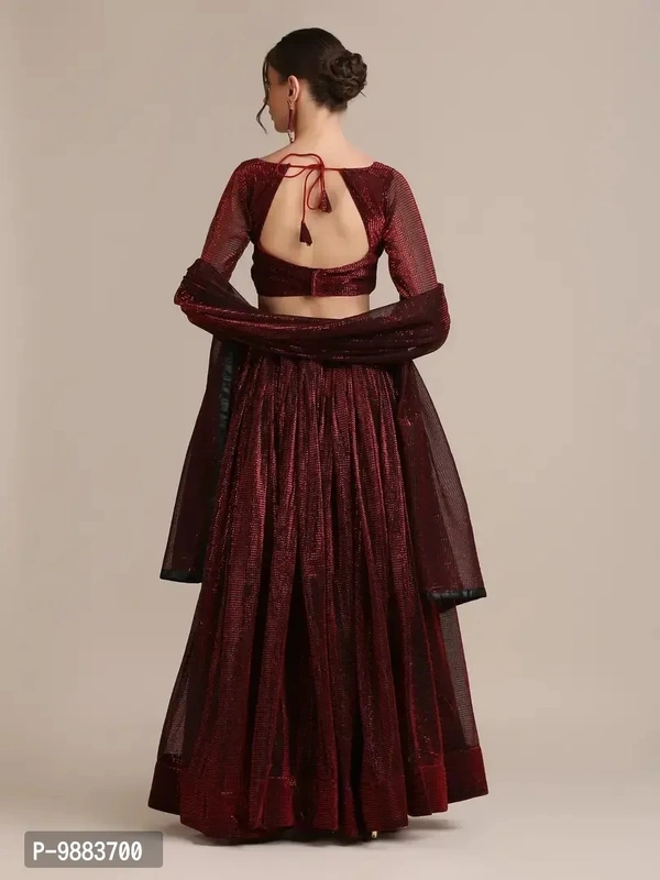 Women Crepe Semi Stitched Lehenga Choli
