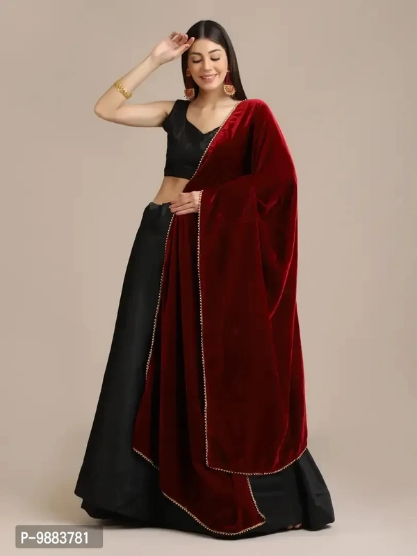 Women Art Silk Semi Stitched Lehenga Choli