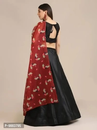 Women Art Silk Semi Stitched Lehenga Choli
