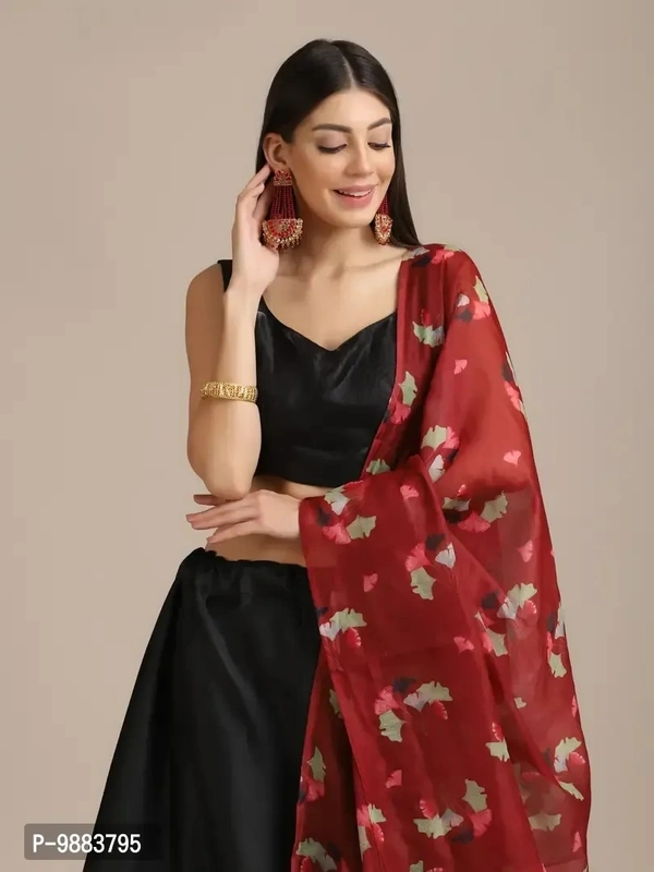 Women Net Semi Stitched Lehenga Choli
