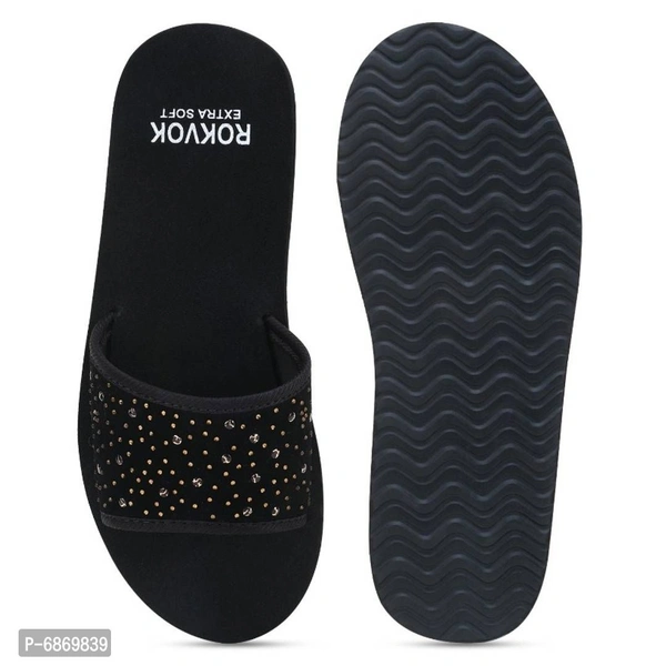 BLACK BEAUTIFUL SLIDER FOR WOMEN - 7