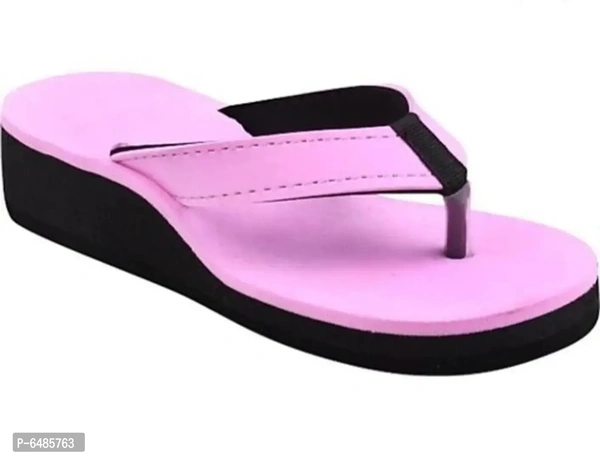 Fabulous Pink EVA Solid Flip Flops For Women - 3