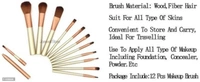 Makeup Brush Tool (Oval With Makeup Brush 12 With Puff) (14 Items In The Set)